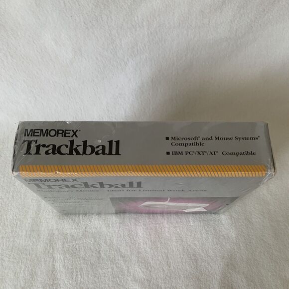 Vintage Memorex Trackball Stationary Mouse Ergonomic Wired PC IBM‎ NOS 3202-2313 - Picture 3 of 5
